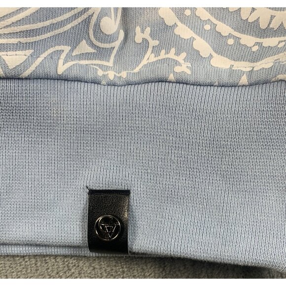 Avenue George V Paris Hoodie Light Blue Sweatshirt Rhinestone Men's Size Large - Picture 6 of 12